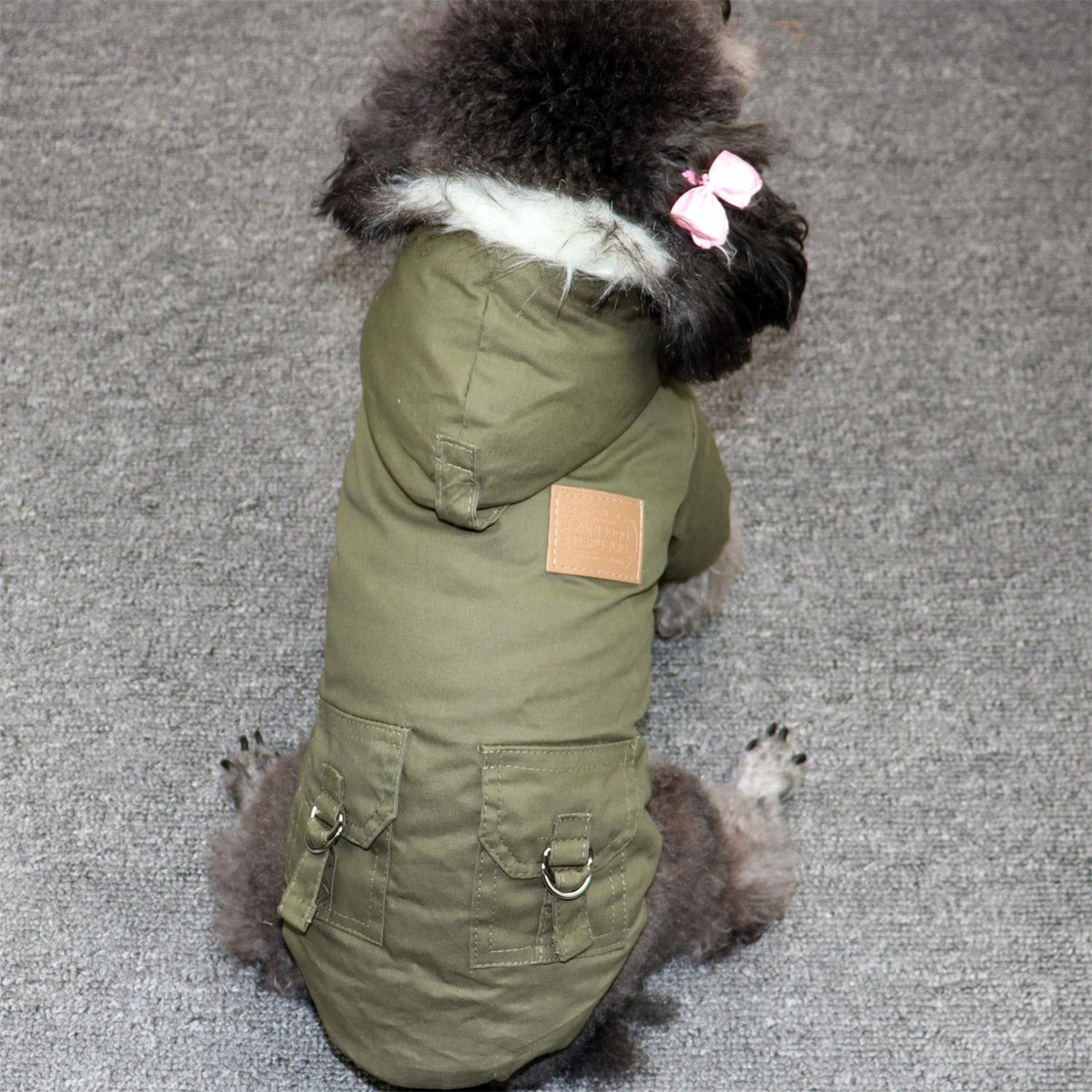 Padded mountain style winter dog jacket, available in 3 colours, image 4