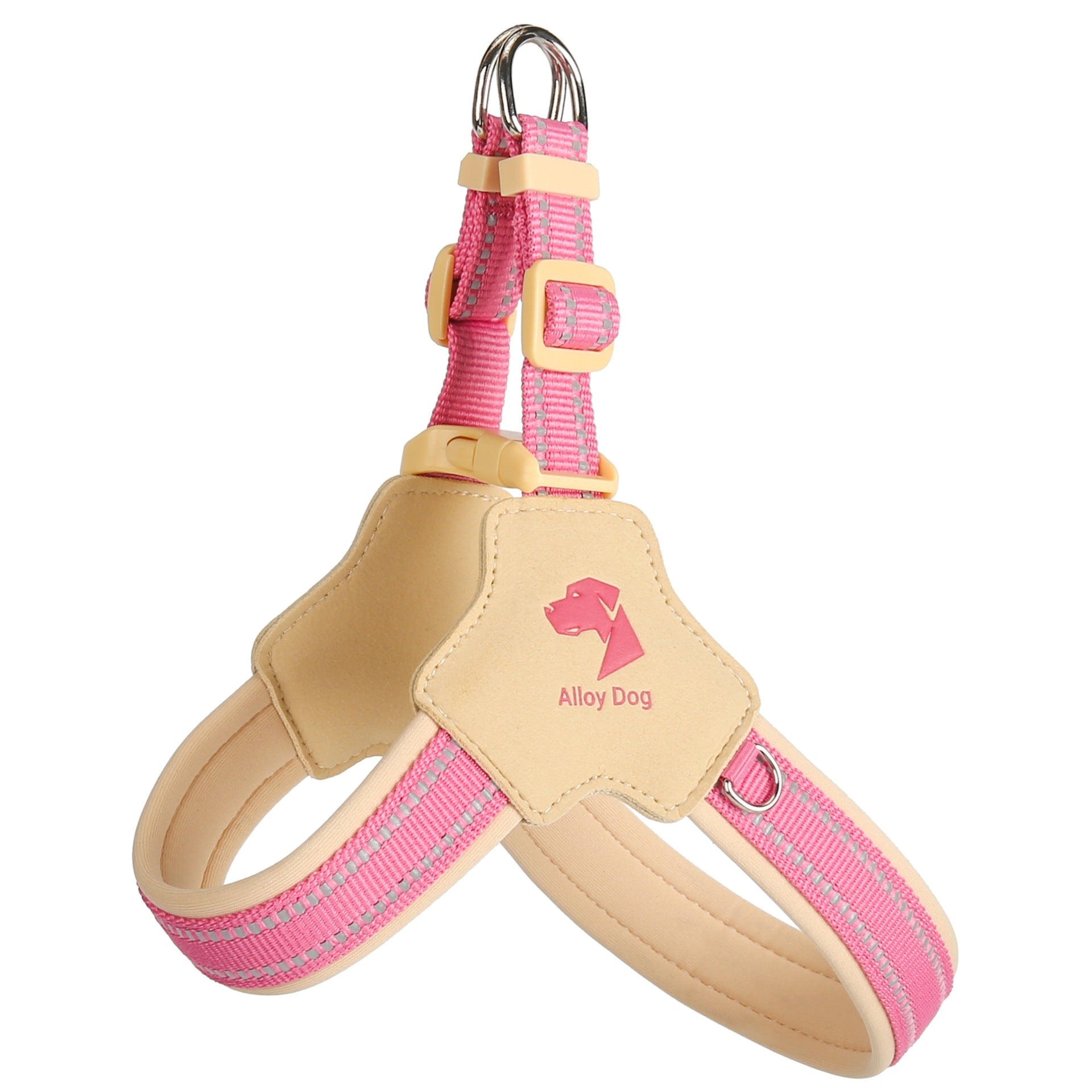 Pastel two tone dog harness in sea salt mint