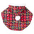 Cat wearing a red Christmas plaid hooded cape