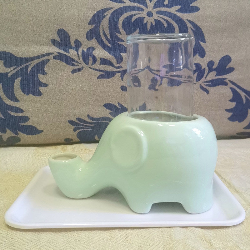 Ceramic elephant cat water dispenser, detail photo 13