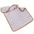 Soft flannel pet blanket with coffee brown footprint print, view 51