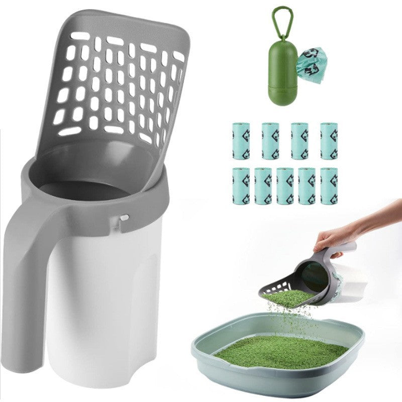 Detachable Cat Litter Scoop with Integrated Waste Container
