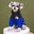 Windproof water-resistant padded jacket for large dogs in Pink, in a home setting