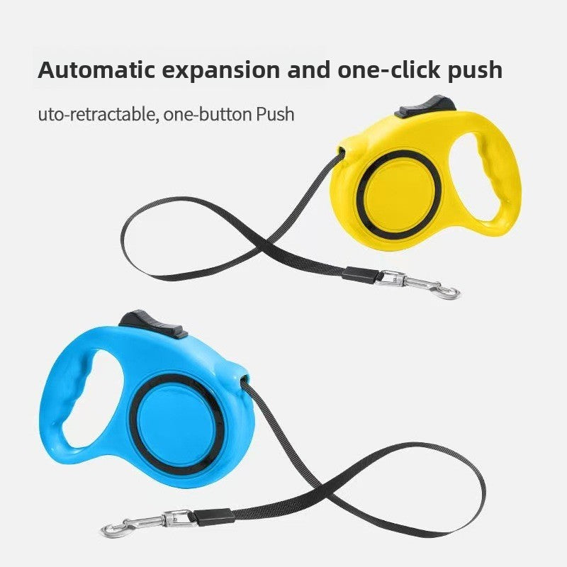 Retractable dog lead in black, close-up detail view