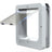 White sensor cat flap with tag keys and collars for selective entry, photo 4