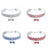 Rhinestone pet collar with bone charm in Red and White, side view