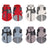 Stand collar padded dog winter coat in Taro Purple, showing size and shape