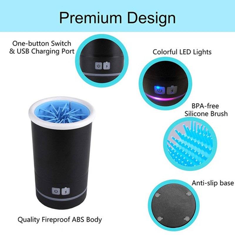 USB Rechargeable Automatic Paw Washer for Dogs and Cats