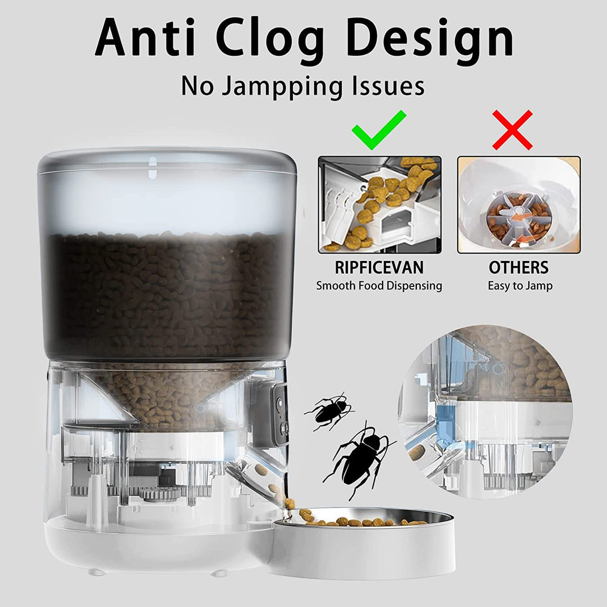 Automatic 4L Cat Feeder with App Control and Timed Portion Dispensing