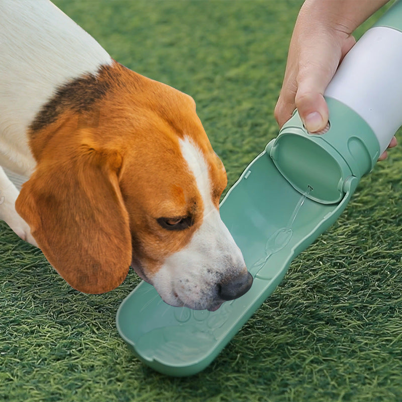 Portable Dog Water Cup with Built-In Light and USB Cable for Night Walks