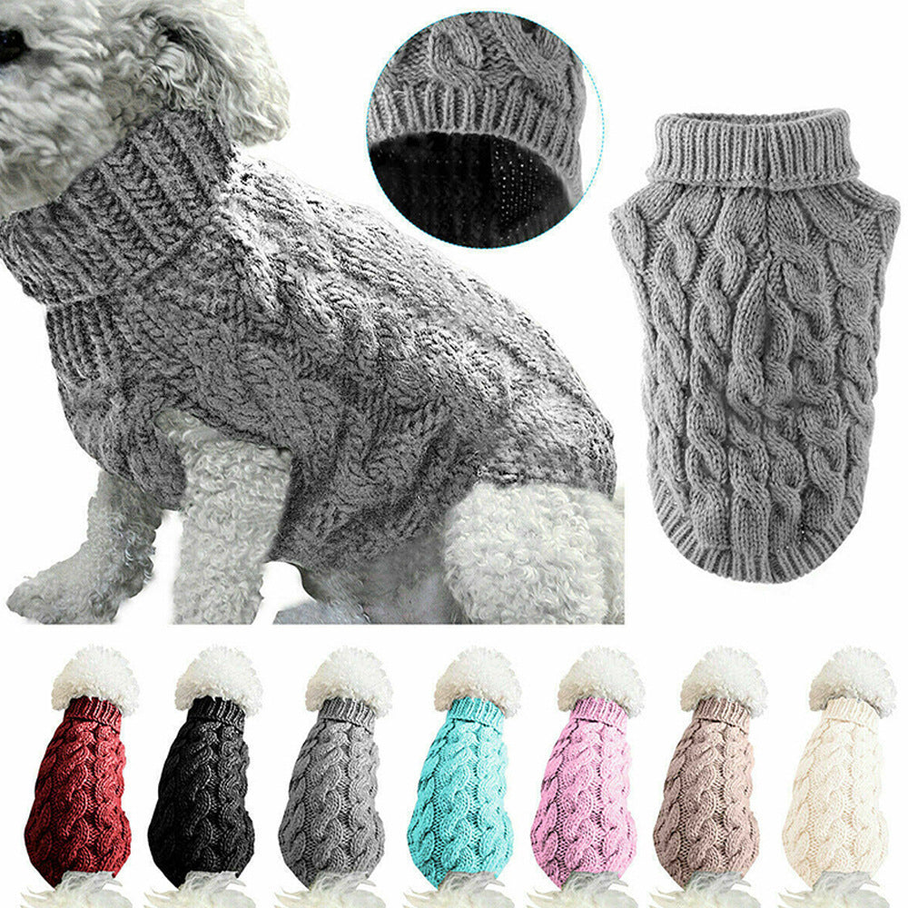 Cable knit dog jumper, available in 8 colours, sizes Small to 2XL, image 1