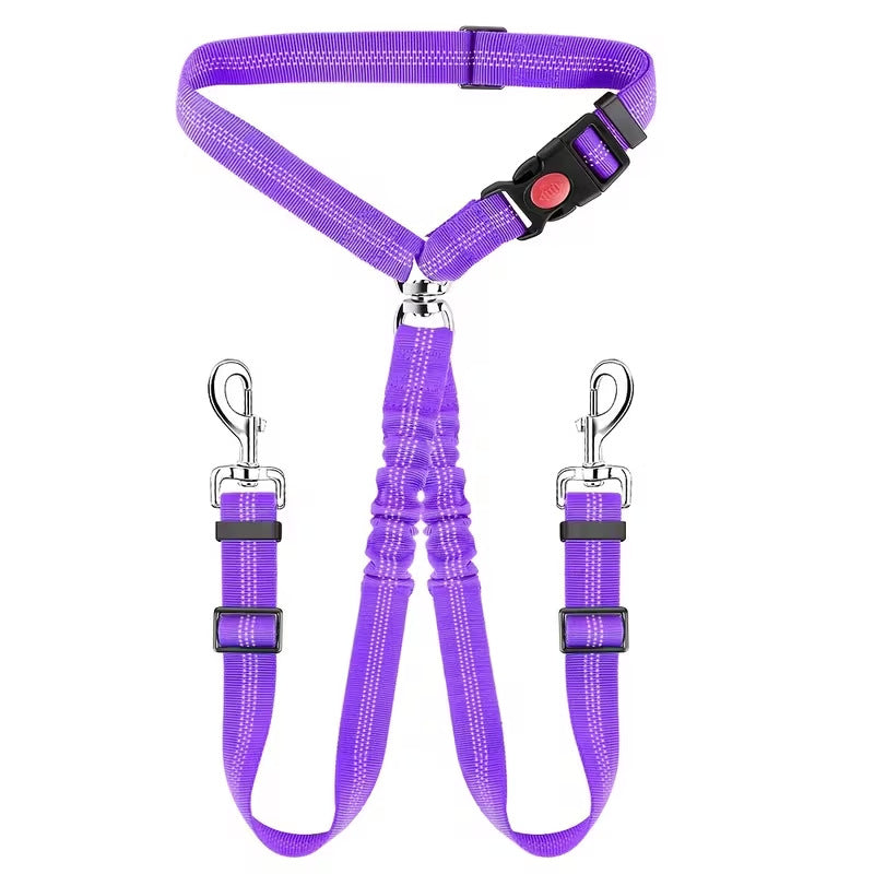Elastic dog car safety lead, ideal for car journeys