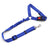 Elastic dog car seat belt lead in red with metal clip