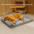 Supportive plush dog bed with removable mat, main product photo