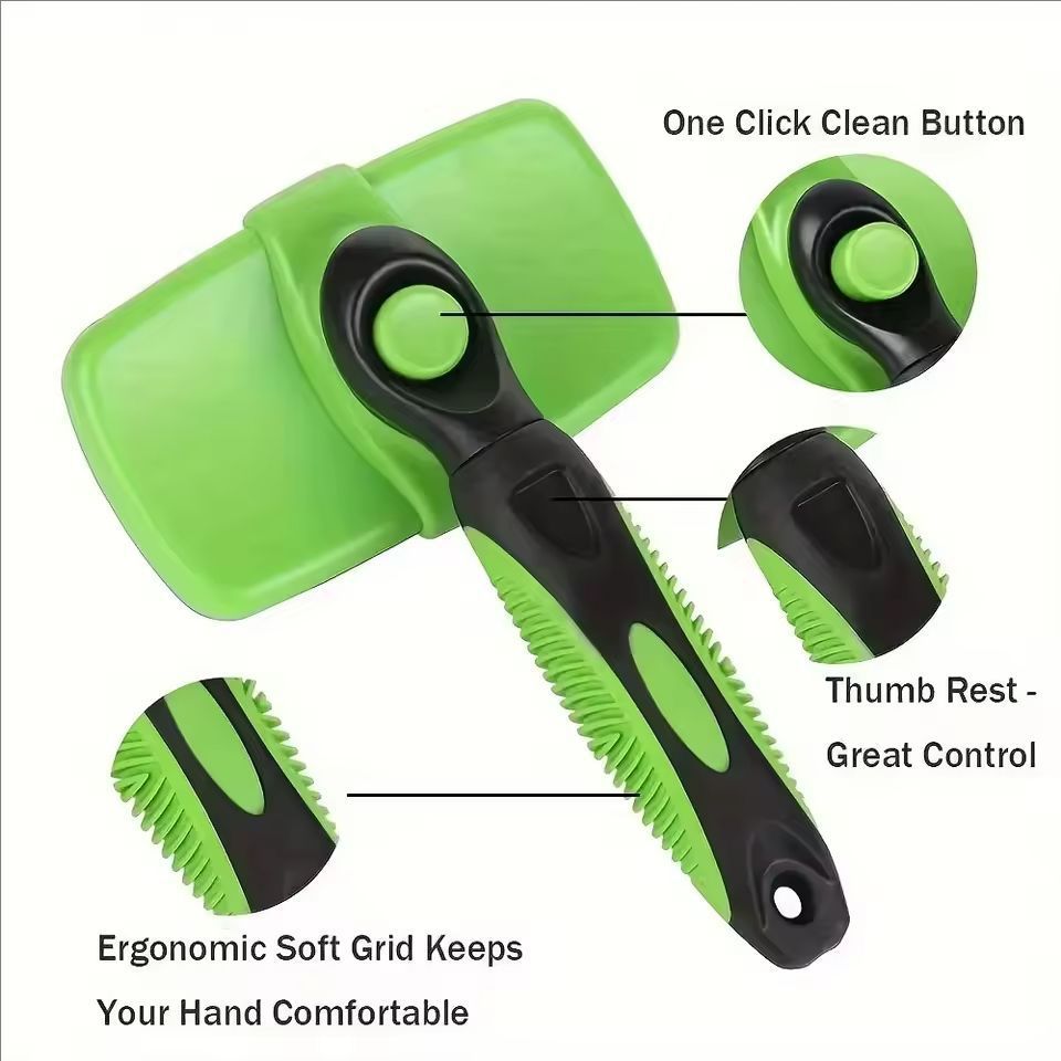 Self-Cleaning Pet Hair Removal Comb for Dogs and Cats