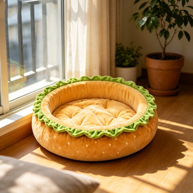 Soft warm plush dog bed for small dogs and cats, additional product photo