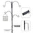 Black wrought iron bird feeder stand accessories for gardens, view 1