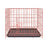 Blue foldable metal pet cage with removable tray, photo 26