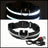 Reflective LED dog collar with USB charging in Orange, close-up detail