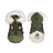 Hooded padded dog jacket with faux fur collar in Royal Blue, front view