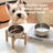 Elevated Pet Food Bowl with Removable Wooden Stand and Stainless Steel Bowl for Pets