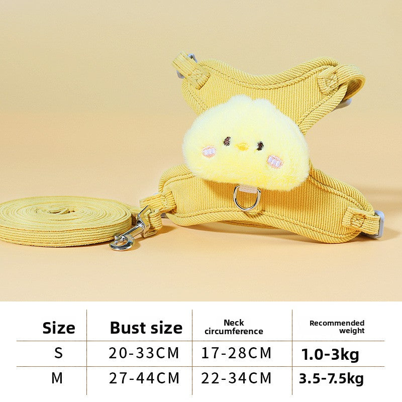 Corduroy cat and small dog harness with pink rabbit design, product image 23
