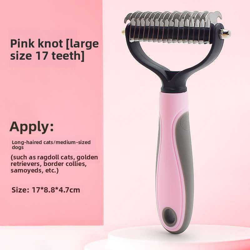 Reusable Dog Hair Remover Comb, Dual-Sided Detangling Tool