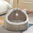 Deep semi-enclosed scratch-resistant cat bed, size Medium 39 x 37 x 30cm