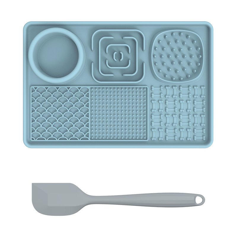 Dog Lick Mat Slow Feeder with Suction Cups and Scraper