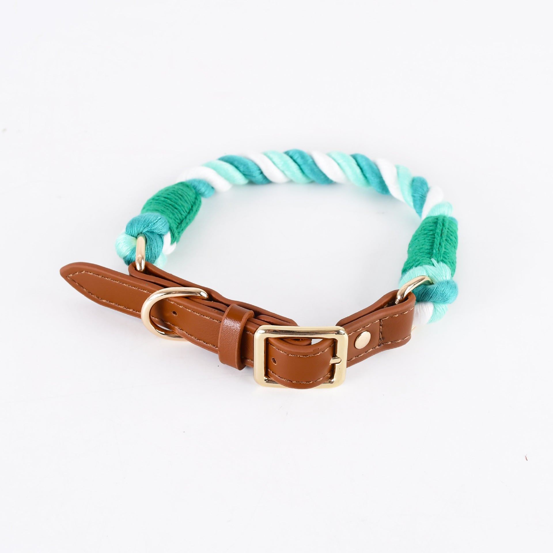 Braided cotton rope dog lead or collar, available from Pet Royale UK