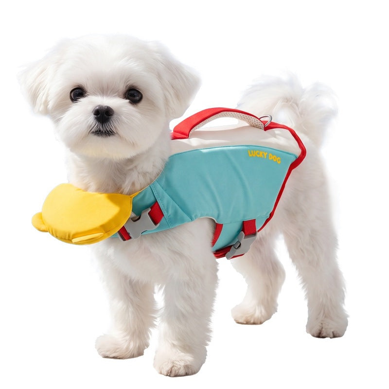 Yellow bear dog swimming life jacket, in Yellow Bear, image 5