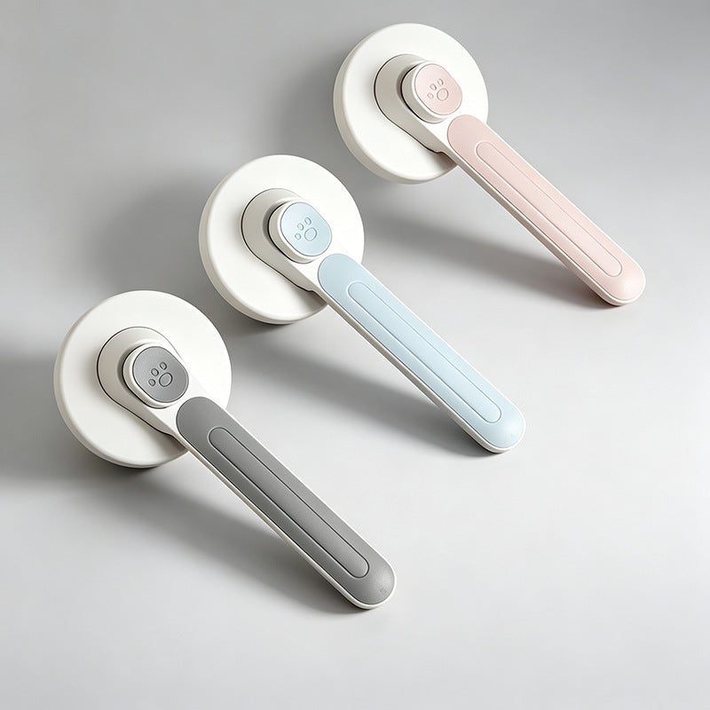 One-Click Hair Release Slicker Brush with Rounded Steel Pins