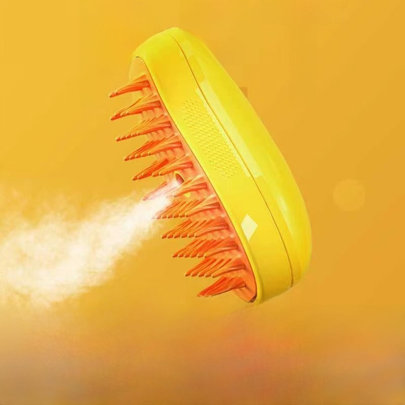 Pet Steam Spray Brush for Cats and Dogs, Reduces Flying Fur
