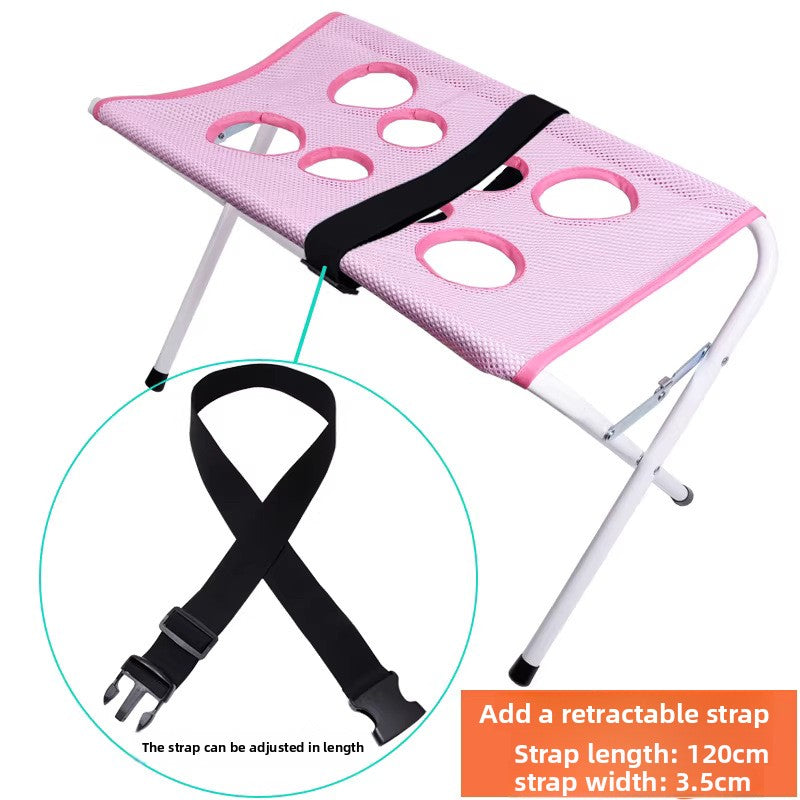 Foldable pet bathing hammock frame with mesh sling, photo 6 of 7