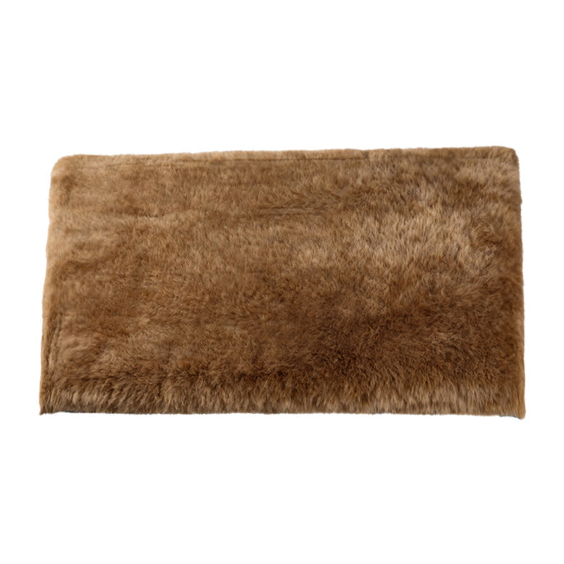 Silver grey thick plush self-warming pet mat for cats, photo 11