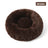 Plush round padded dog and cat bed in Coffee