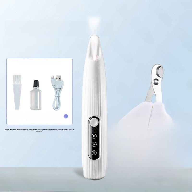 Quiet Cordless Pet Clipper with LED Light and Interchangeable Heads