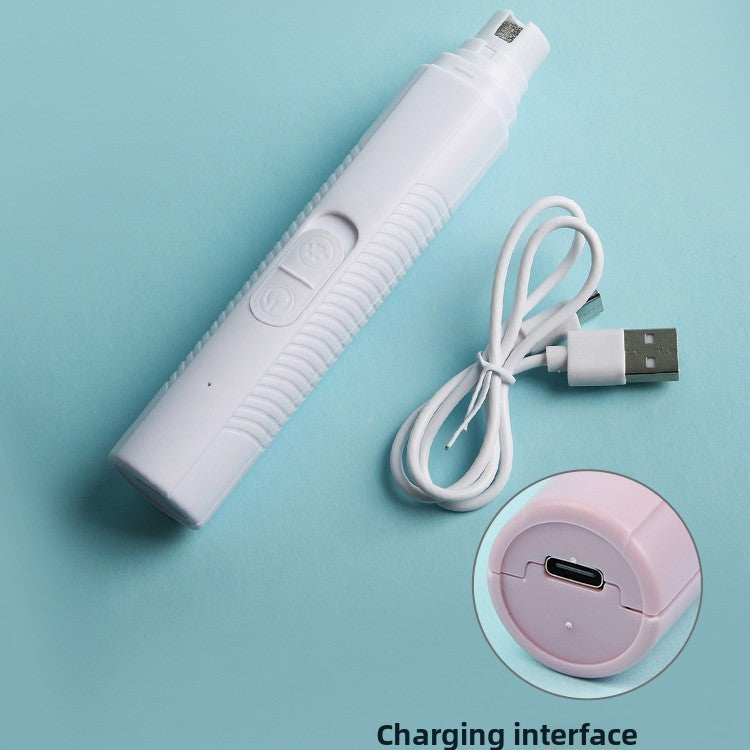 Silent LED Nail Polisher with Blood Line Light for Dogs and Cats