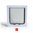 White lockable cat flap with 4-way locking dial, photo 6