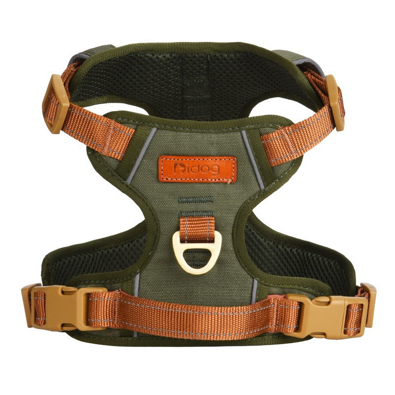 Vintage style no pull dog harnesses in five colours