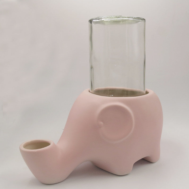 Ceramic elephant cat water dispenser, detail photo 6