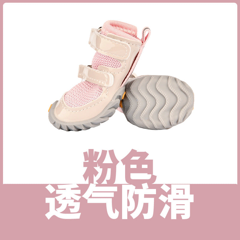 Breathable mesh dog shoes with double straps, available in 9 colours, image 17