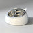 Stainless Steel Pet Food Bowl with Slanted Opening and Non-Slip Silicone Base, 100ml