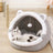 Soft fabric cat cave bed with ears, photo from another angle