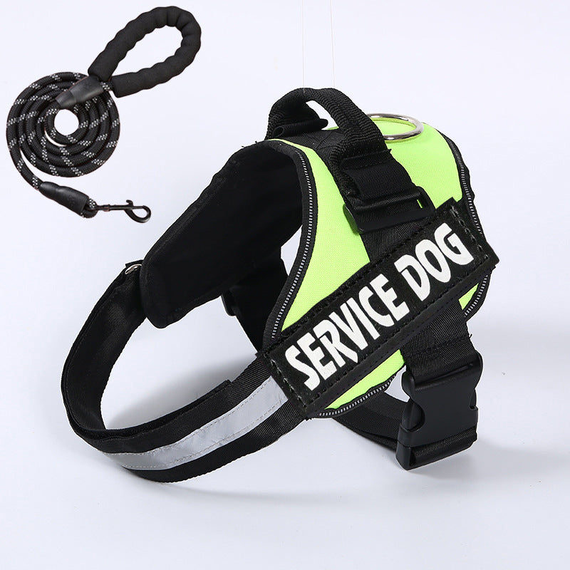 Adjustable polyester vest dog harness with 1.5m lead, available from Pet Royale UK