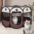Foldable mesh pet playpen tent, alternative angle view