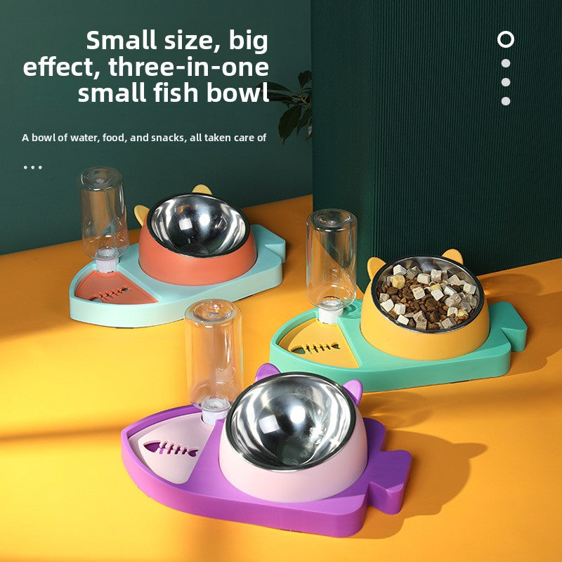 New three-in-one small fish shape feeding water dispenser