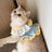Yellow princess skirt for small dogs and cats in Yellow, side view