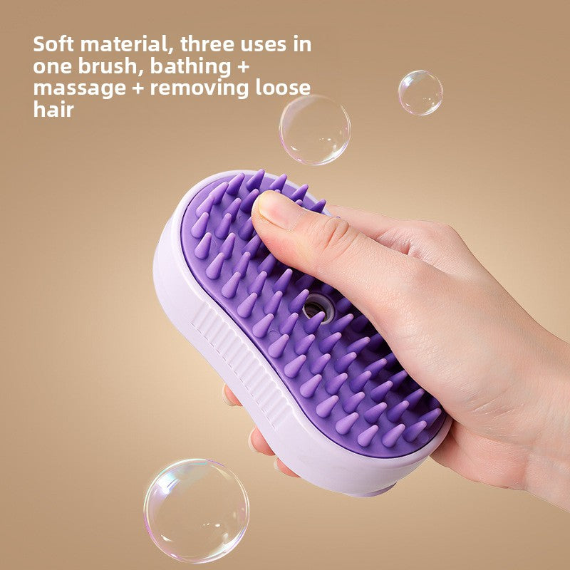 No-Bath Spray Massage Comb for Cats and Dogs, Loose Fur Remover