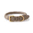 Woven leather look dog collar and lead in sunlight yellow